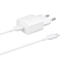 Samsung USB typu C 15W PD AFC síťová nabíječka + kabel USB typu C bílý (EP-T1510XWEGEU) EP-T1510XWEGEU