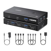 UGREEN AK502 2v1 HDMI 2.0 KVM přepínač 074271