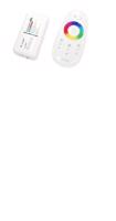 Vipelectro FUT025 RGB kontroler pro LED pásky 12/24VDC 216W, dotykové dálkové RF ovládání, bílý